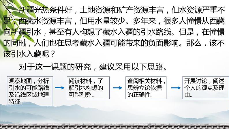 问题研究：该不该引藏水入疆课件PPT03