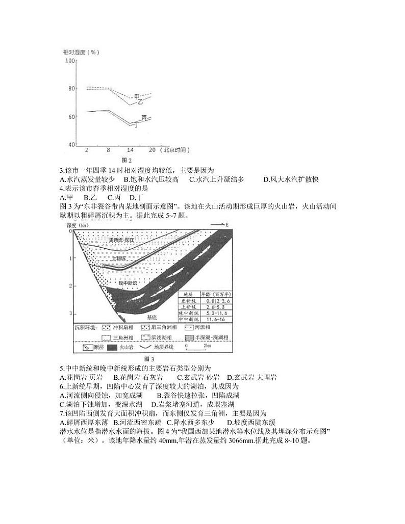 2022届江苏省南通市（泰州市）高三下学期第二次调研测试地理试题 PDF版02