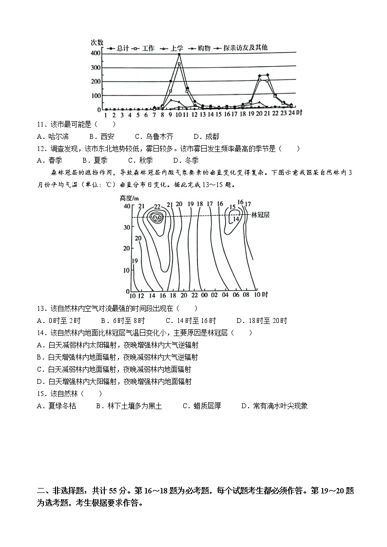 2022届河北省九师联盟高三下学期3月质量检测 地理试题（word版）第3页