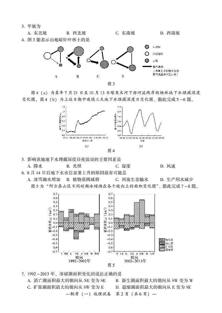 2022衡阳高三下学期联考（一）（3月一模）地理PDF版含答案（可编辑） 试卷02