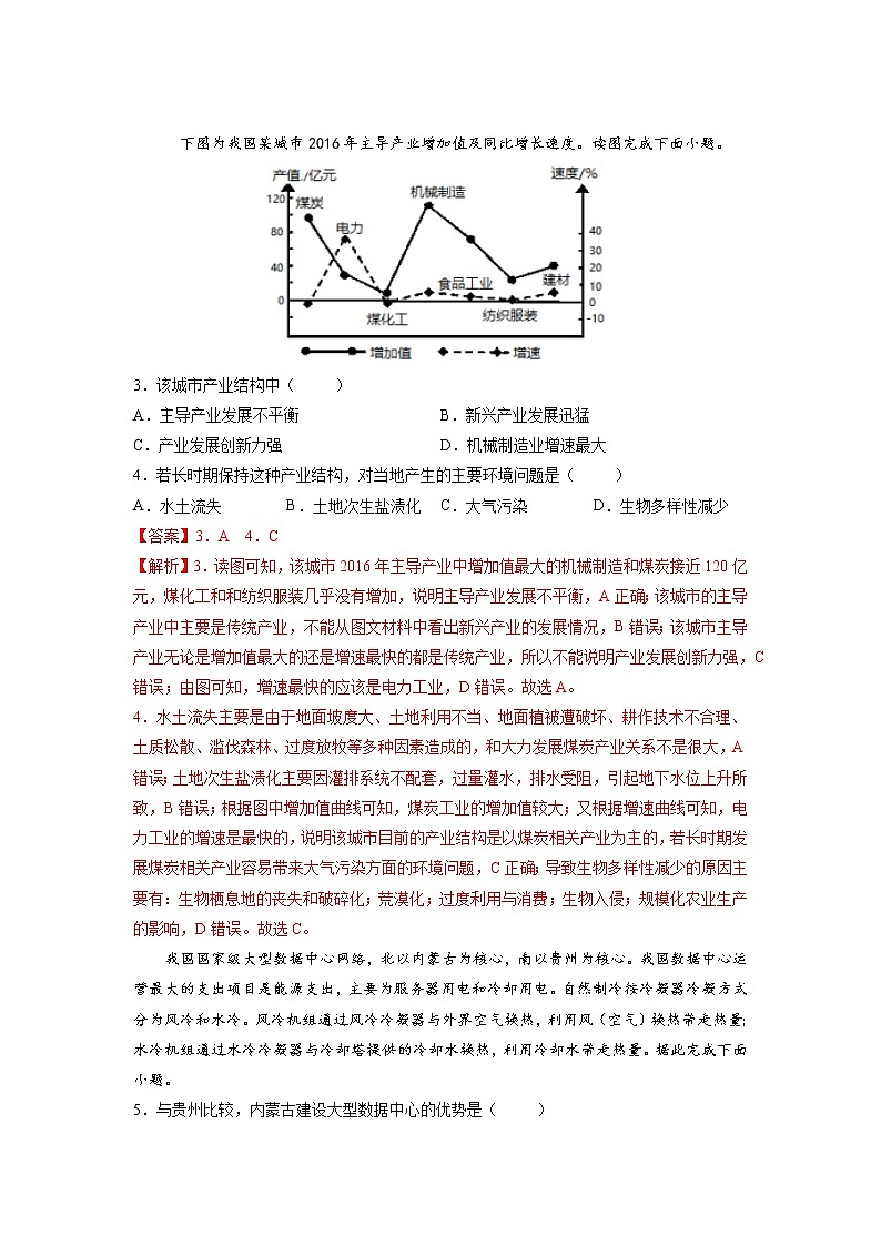 2.2德国鲁尔区的产业结构变化（课时练习）高中地理  新中图版选择性必修2（2022年）02