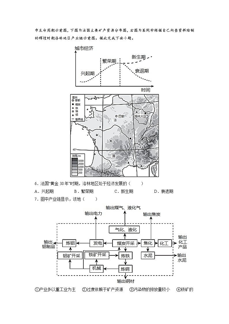 2.3辽宁阜新的转型与发展（课时练习）高中地理  新中图版选择性必修2（2022年）03