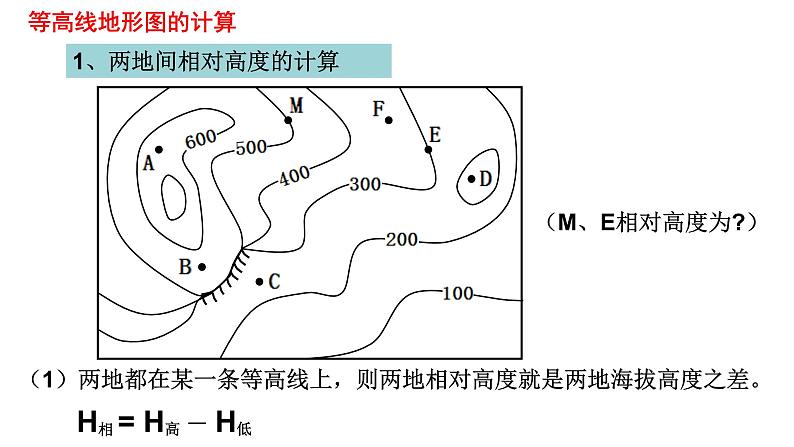 008等高线计算及通视问题2023届高三地理一轮总复习第一部分地球与地图第8课时课件PPT第2页