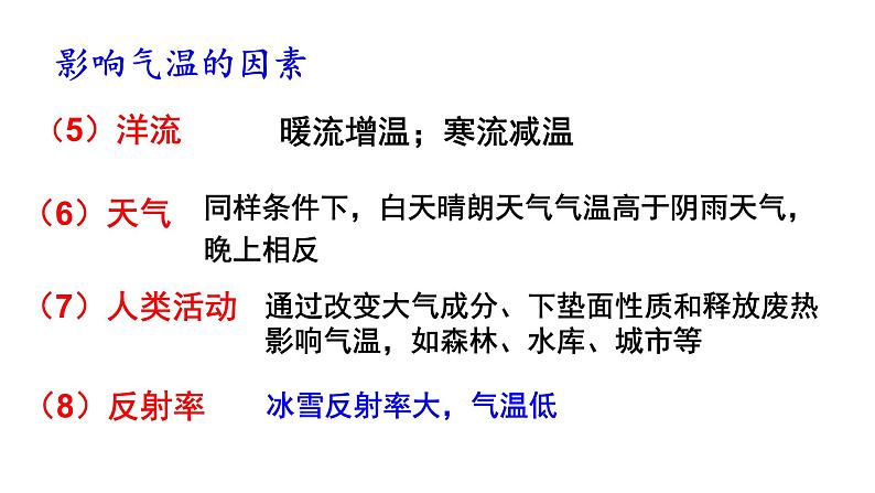 017气温的影响因素与等温线2023届高三地理一轮总复习第二部分世界地理之气候第2课时课件PPT第3页