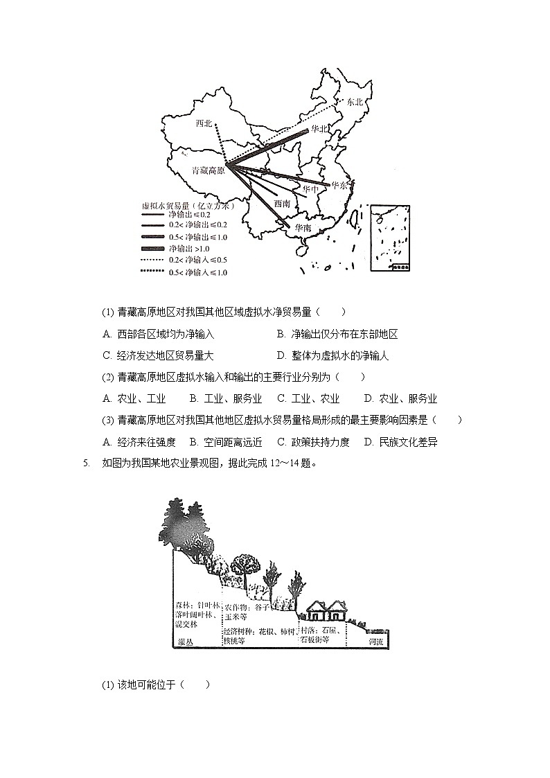 2021-2022学年河北省衡水市第十四中学高二3月月考地理试题含答案03