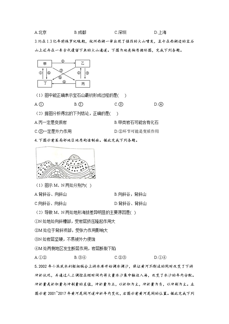 2021-2022学年全国人教版（2019）高二下学期开学摸底考试地理试题 一卷 解析版02