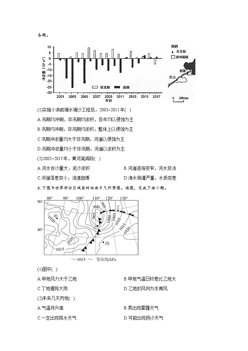 2021-2022学年全国人教版（2019）高二下学期开学摸底考试地理试题 一卷 解析版03