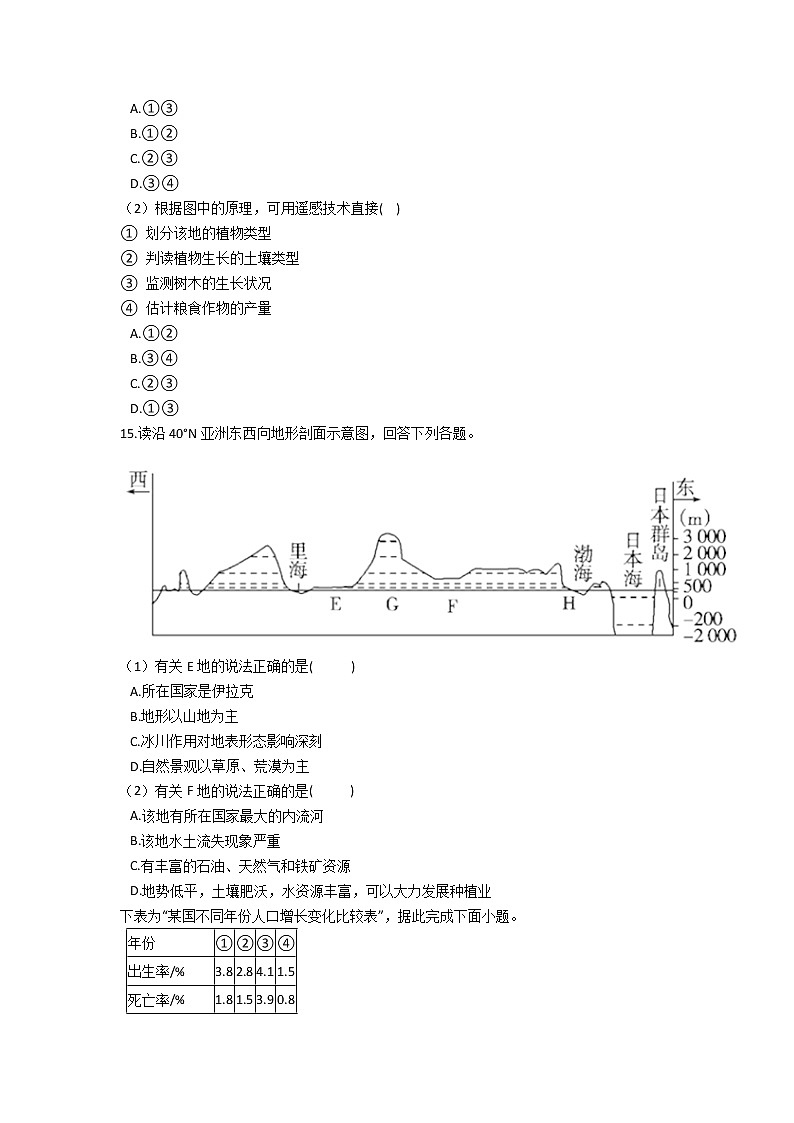 2021-2022学年河南省渑池高级中学高二12月月考地理试题（Word版）02