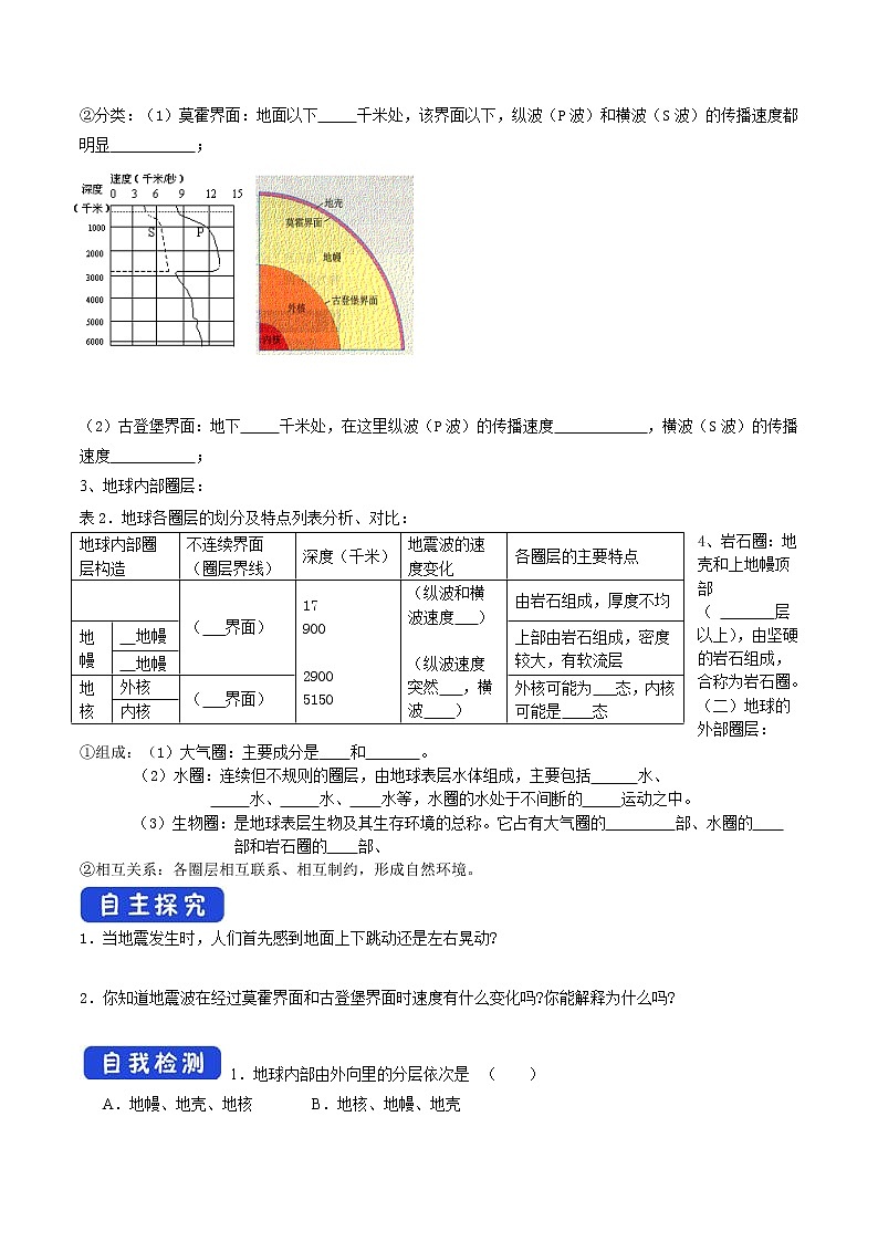 1.2 地球的圈层结构导学案（1）-中图版高中地理必修第一册02