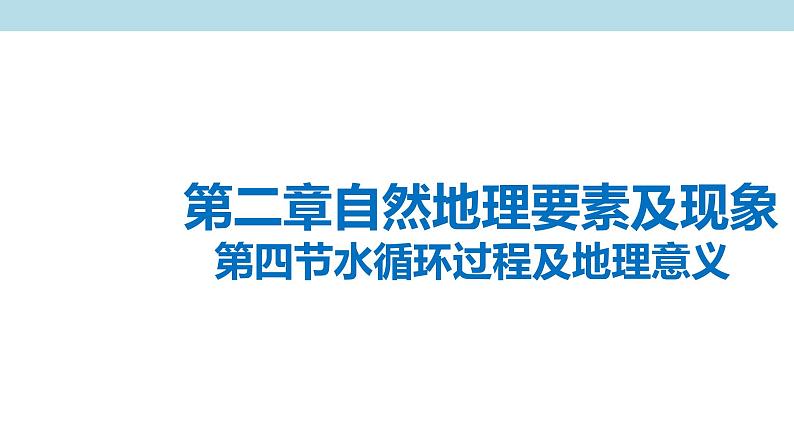 2.4 水循环过程及其地理意义课件（2）-中图版高中地理必修第一册(共27张PPT)01