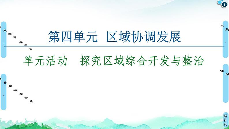 第4单元 单元活动　探究区域综合开发与整治 课件-鲁教版（2019）选择性必修二高中地理01