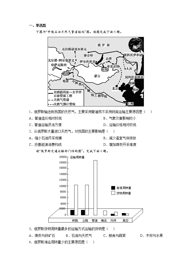 2022年高考地理二轮复习 热点专题10 俄乌战争（石油）（学生版）第3页