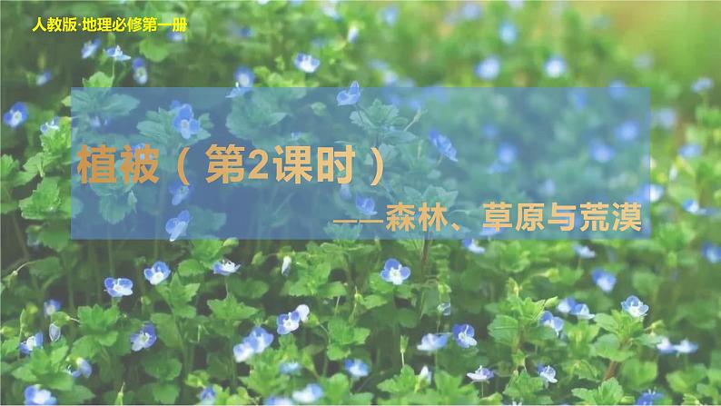 人教版2019高中地理必修一5.1-2 植被（第二课时）森林、草原和荒漠 1课件01