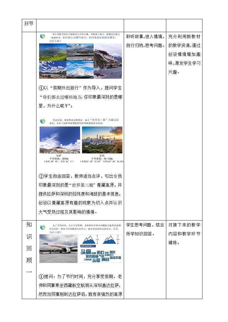 人教版2019高中地理必修一2.2 大气受热过程和大气运动 第一课时 大气受热过程 大气的保温作用 教学设计02