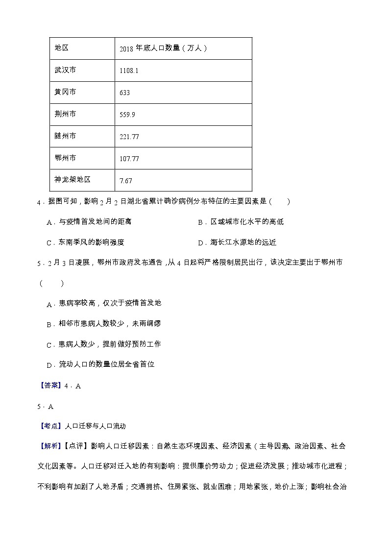 2021甘肃省高三地理高考一模试卷+答案解析03