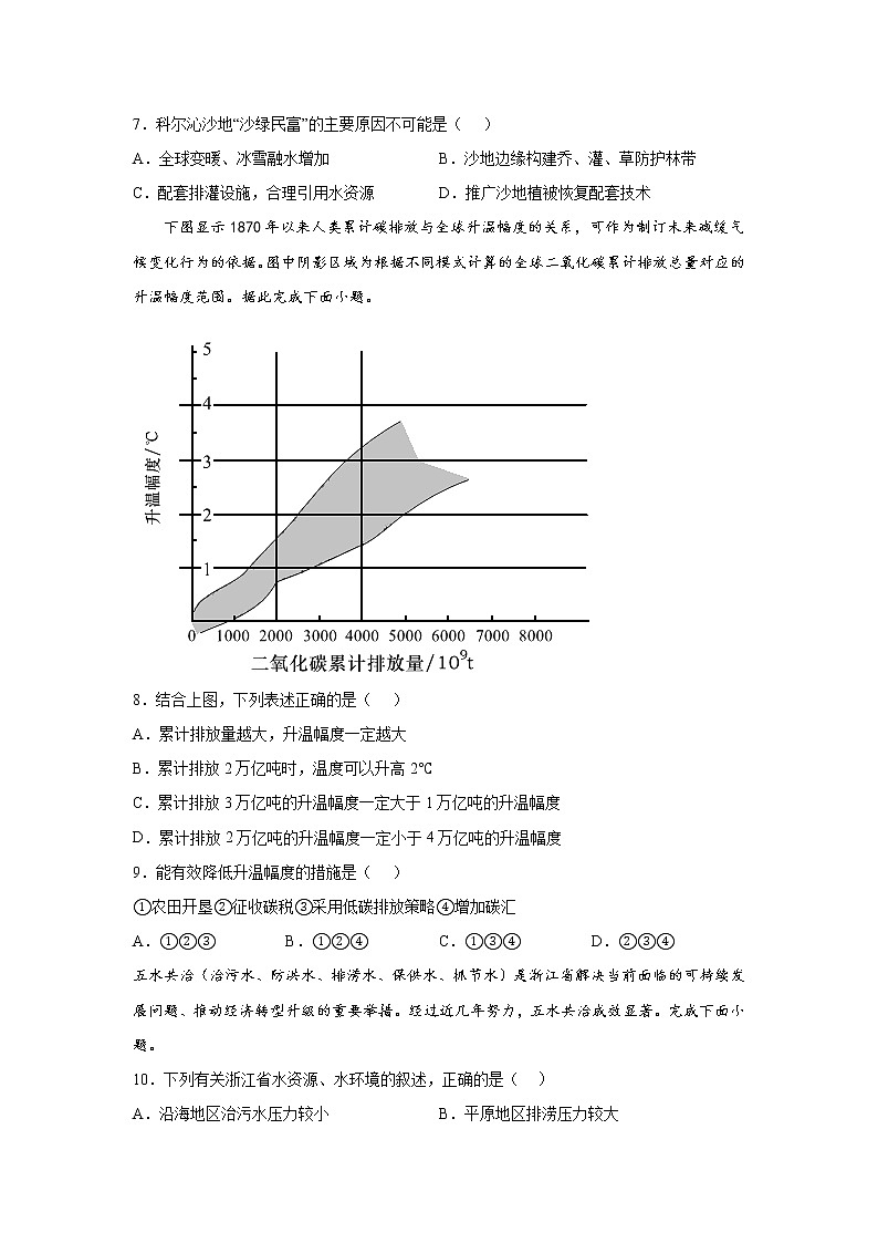 2021-2022学年山东省菏泽第一中学高二下学期4月线上检测地理试题含答案03