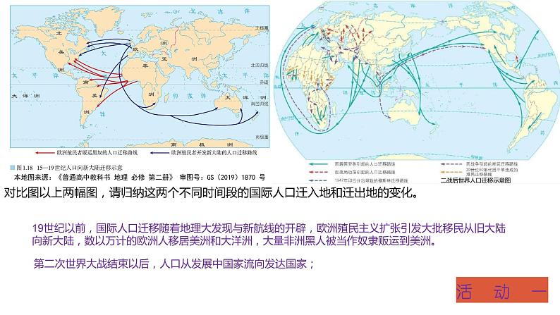 人教版2019高中地理必修二2.2人口迁移的时空特点 课件第7页