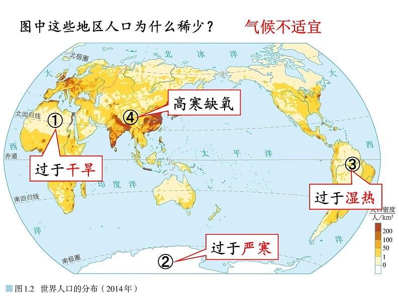 人教版2019高中地理必修二1.2影响人口分布的因素 课件第4页