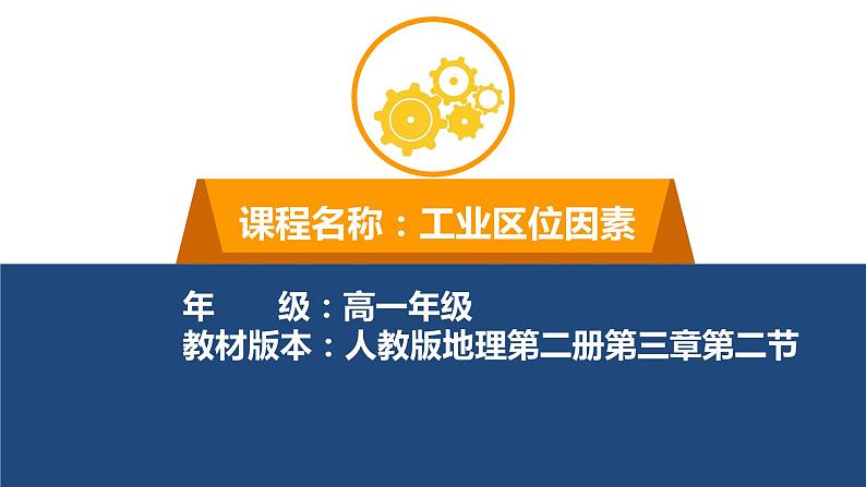 人教版2019高中地理必修二3-2.1工业区位因素课件第1页