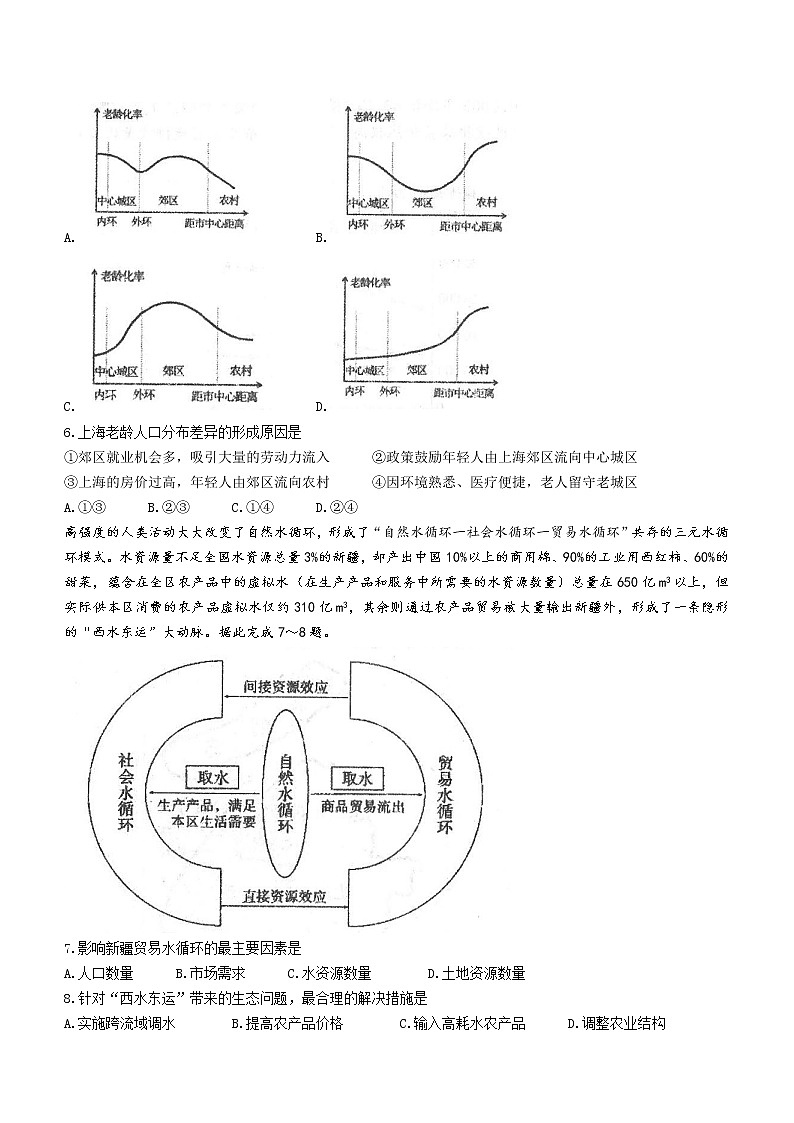 2022年辽宁锦州一模高三地理试卷及答案03