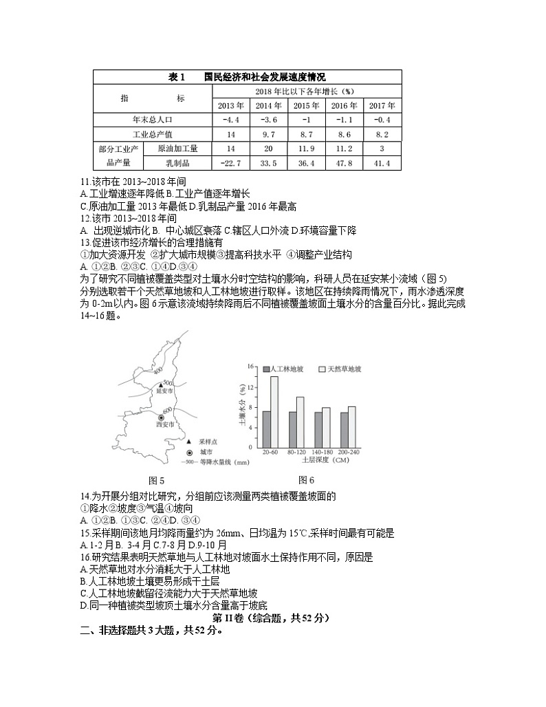 福建省泉州市2021届高三下学期4月质量监测（四）（二模）地理试题 Word版含答案03