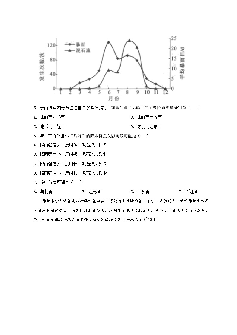 2022青岛高三下学期一模考试地理试题含答案第3页