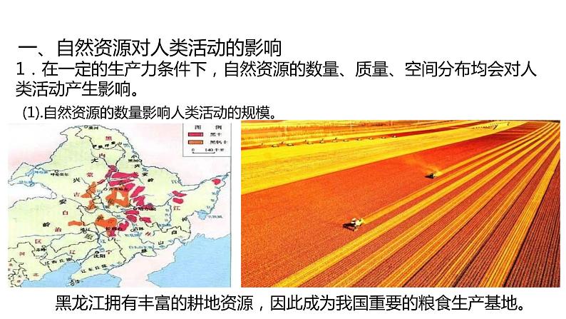 1.2  自然资源与人类活动的关系  课件04