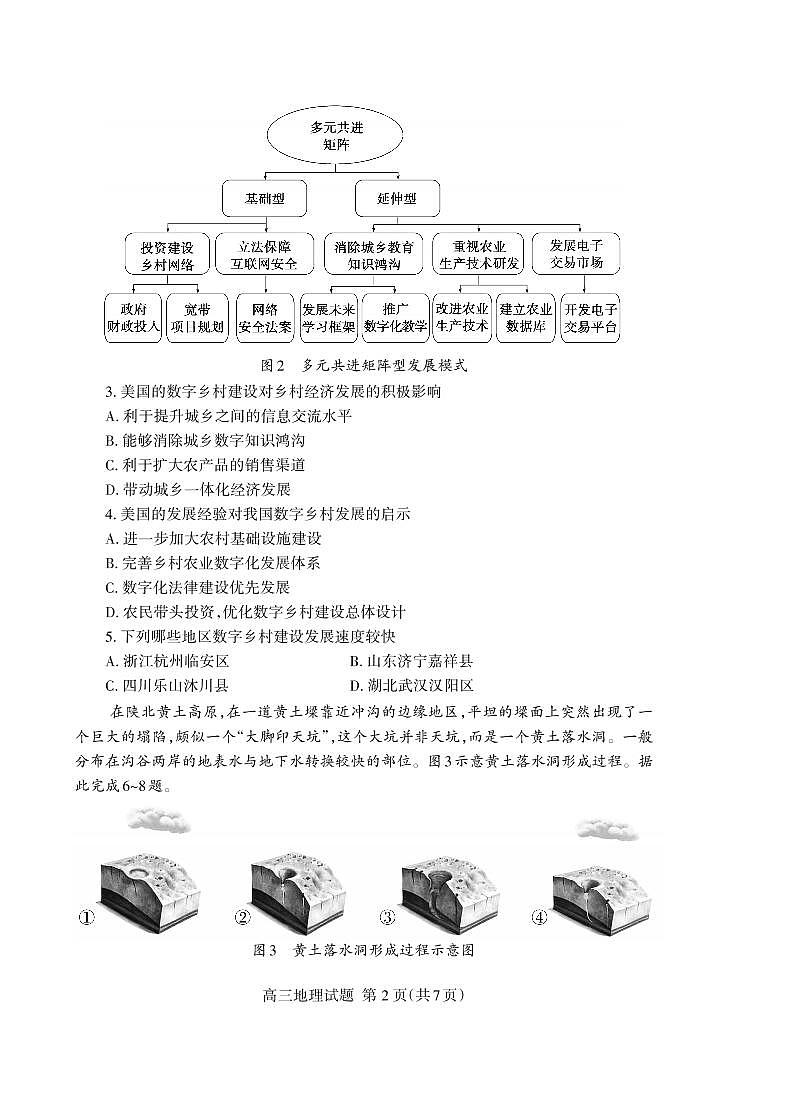 2022年山东省泰安市高三三模地理试题第2页