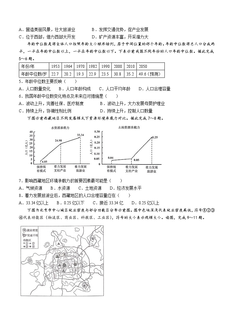 2022济宁邹城高一下学期期中考试地理试题含答案02