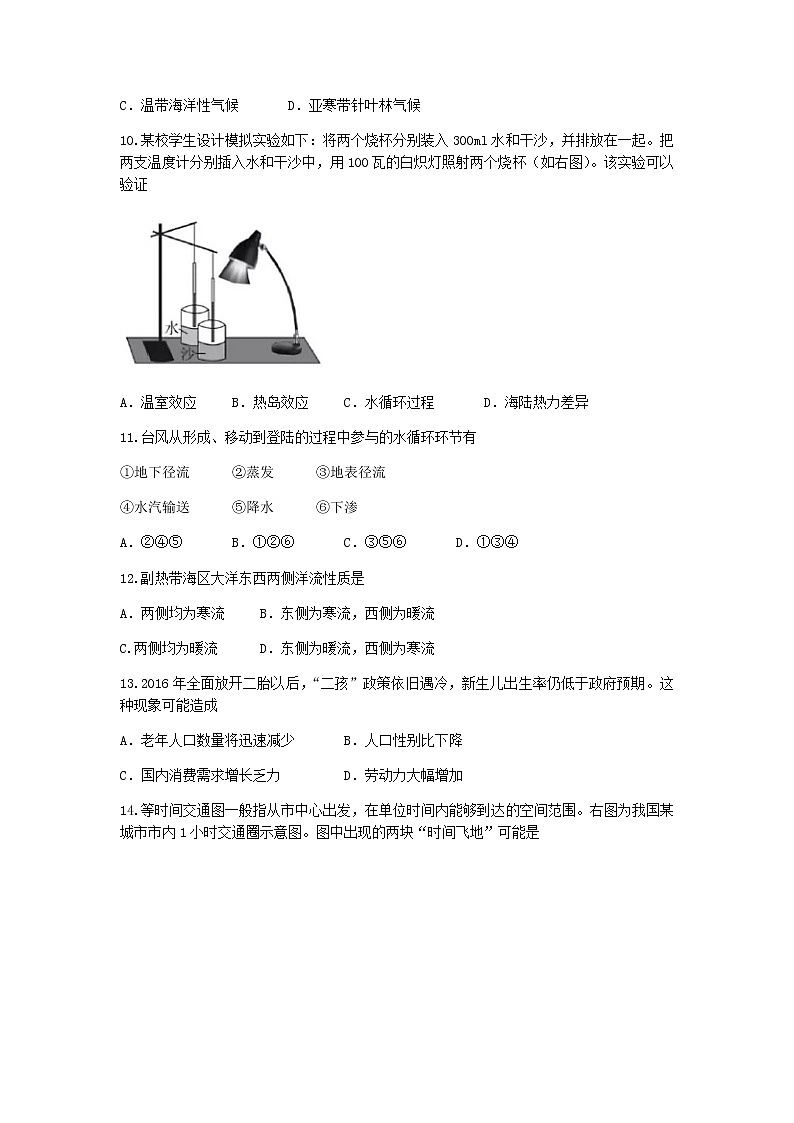 2022年上海市杨浦区高考二模地理试题03