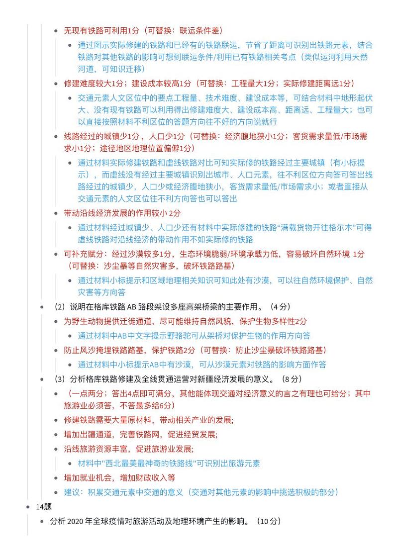 2022高考（地理）押题冲刺密卷 批改（1-7套）第3页