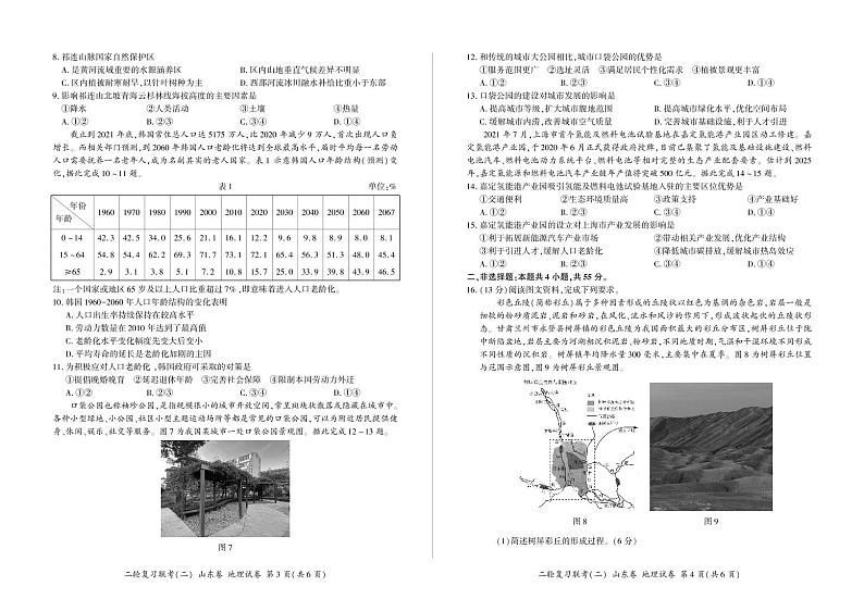 2022山东省高三下学期二轮复习联考（二）地理PDF版含解析第2页