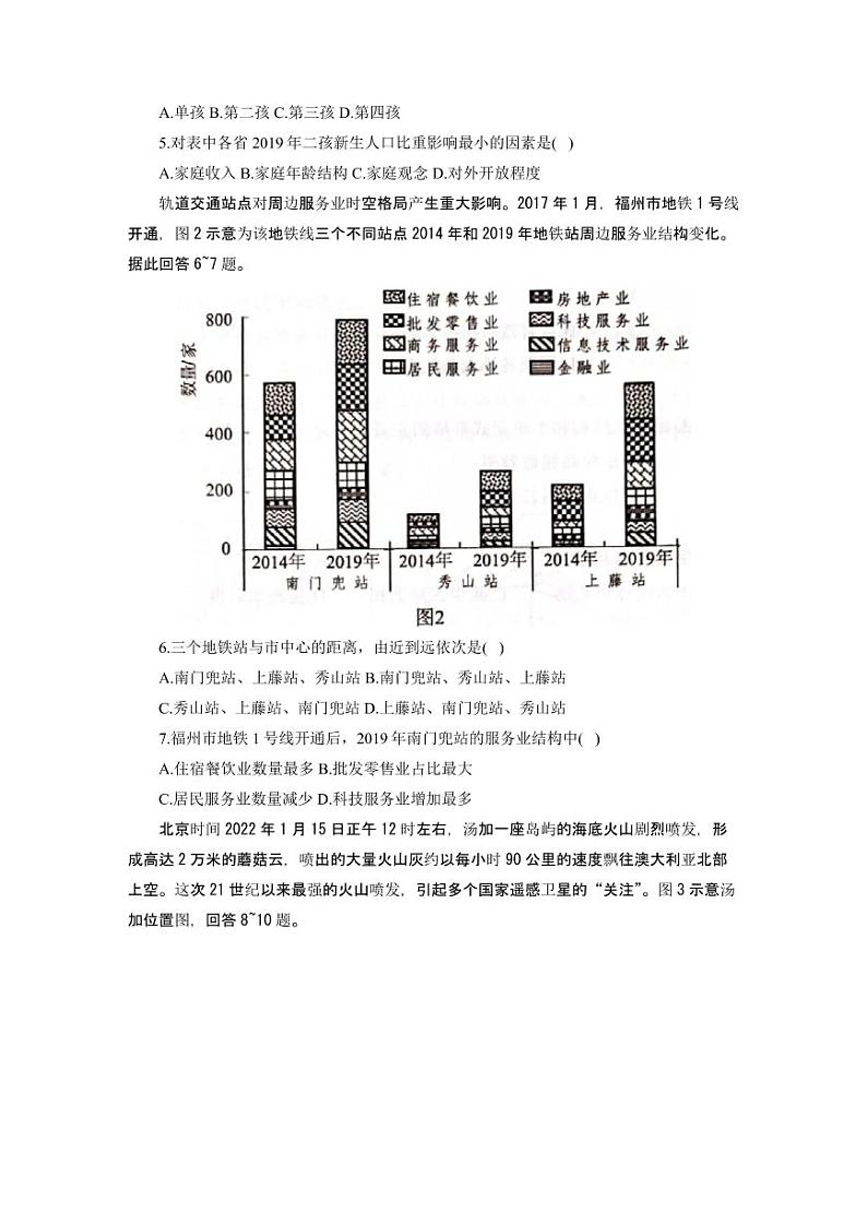 广东省新高考普通高中2022届高三冲刺模拟考试地理试卷（PDF版）03