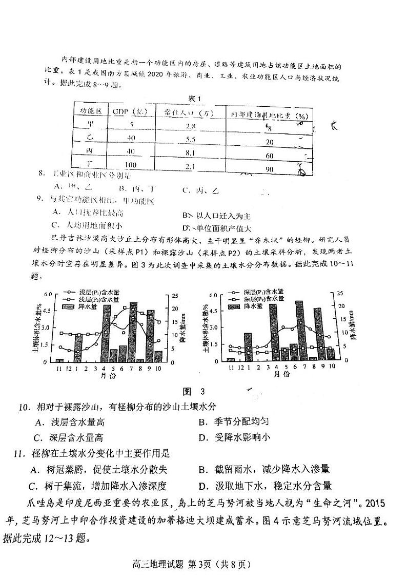 2022年山东日照高三二模 地理试卷及答案03