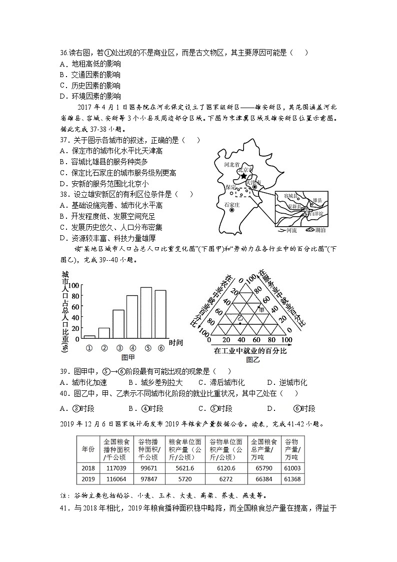 2021吉安吉水二高高一下学期期中考试地理试题含答案02