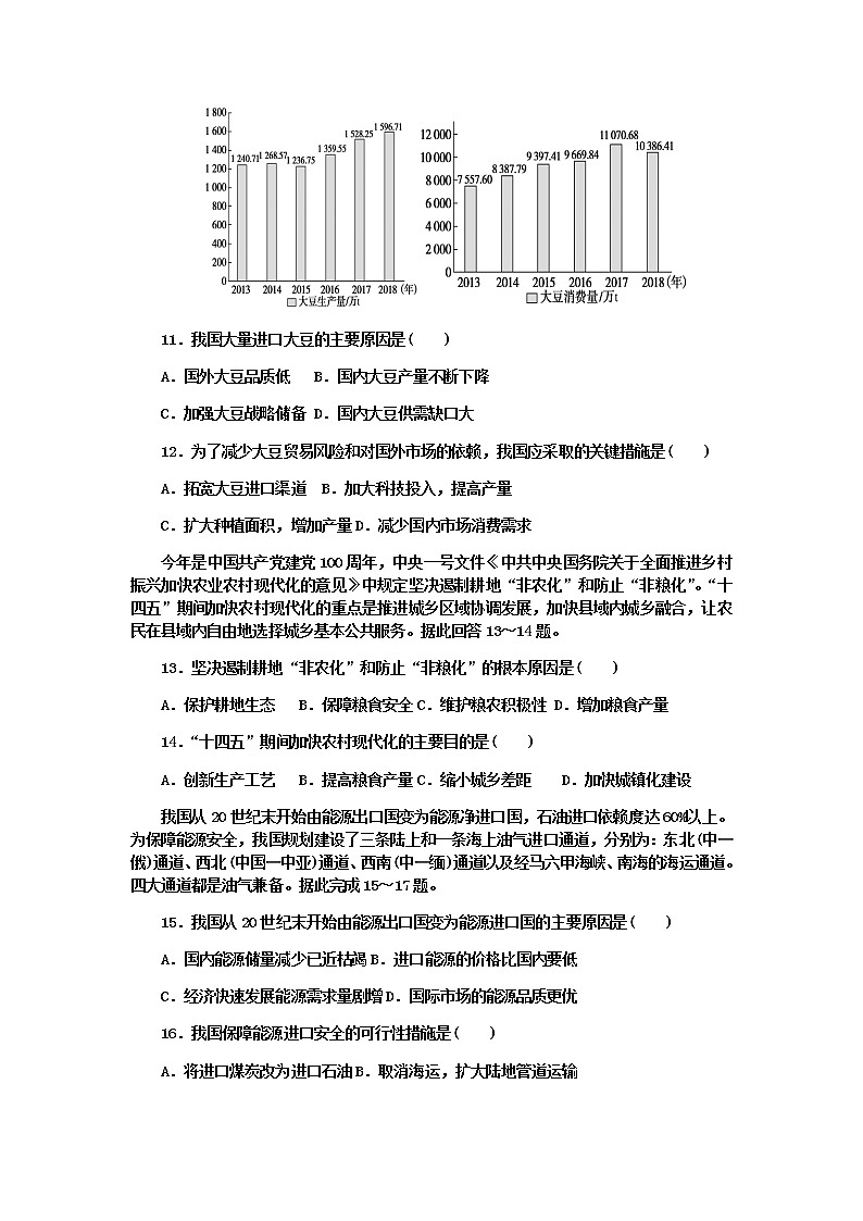 2022太原英才学校高中部高二下学期线上期中考试地理试题第3页