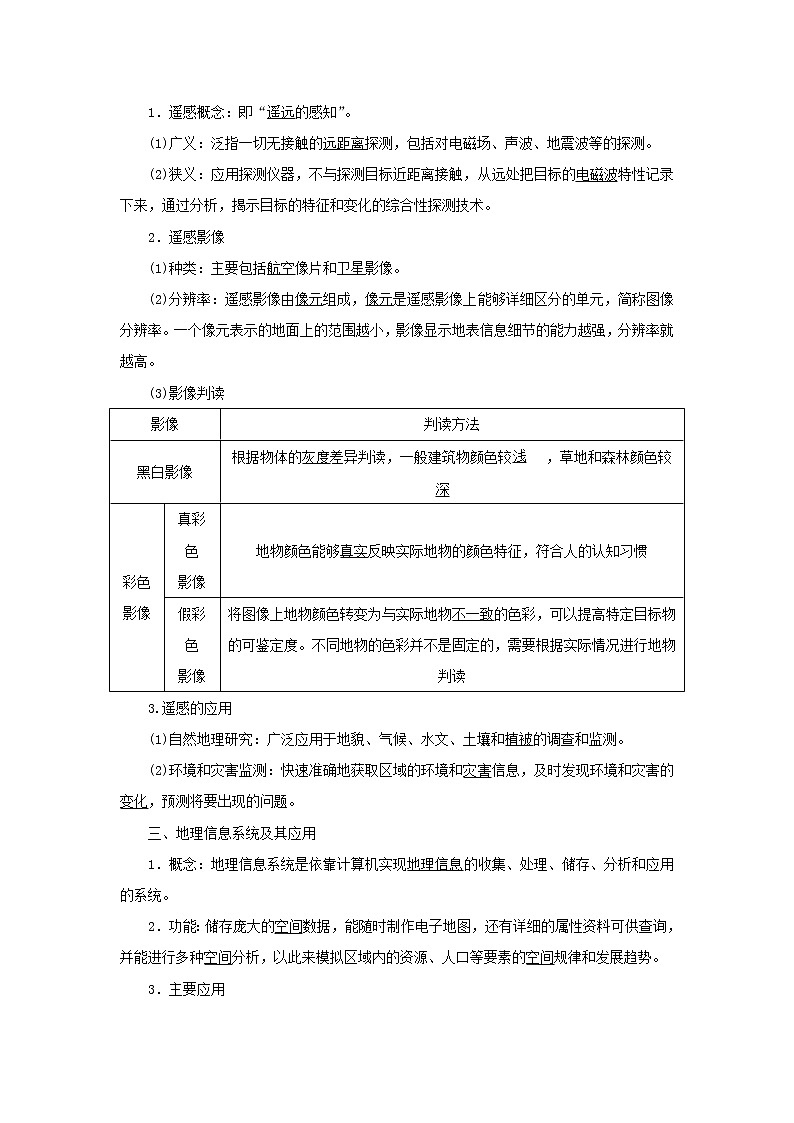 中图版高中地理必修第一册第四章自然地理实践的基本方法第二节地理信息技术的应用学案第2页