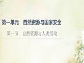 鲁教版高中地理选择性必修3第1单元自然资源与国家安全第1节自然资源与人类活动课件