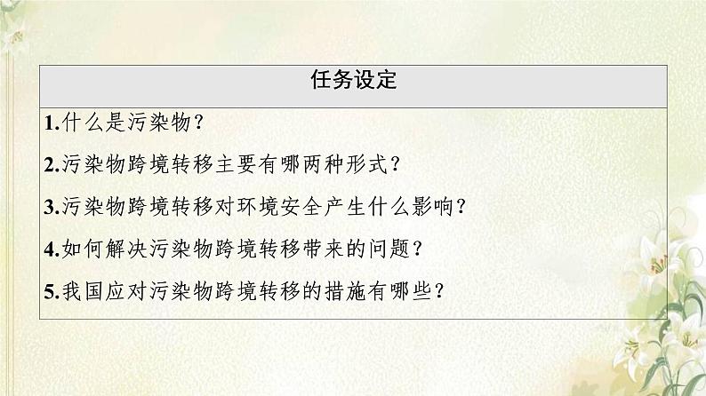 鲁教版高中地理选择性必修3第2单元生态环境与国家安全第3节污染物跨境转移与环境安全课件03