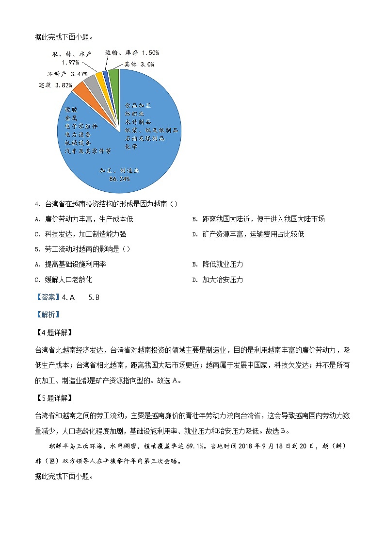 2020届河南省焦作市高三第三次模拟考试地理卷及答案（文字版）02