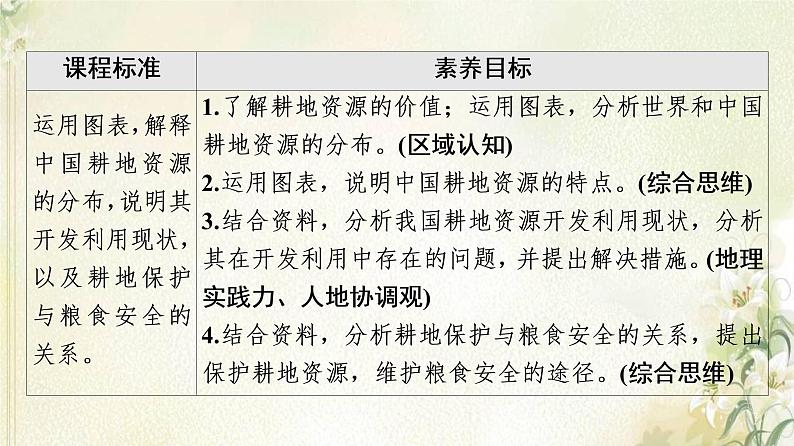 鲁教版高中地理选择性必修3第1单元自然资源与国家安全第3节耕地与粮食安全课件02