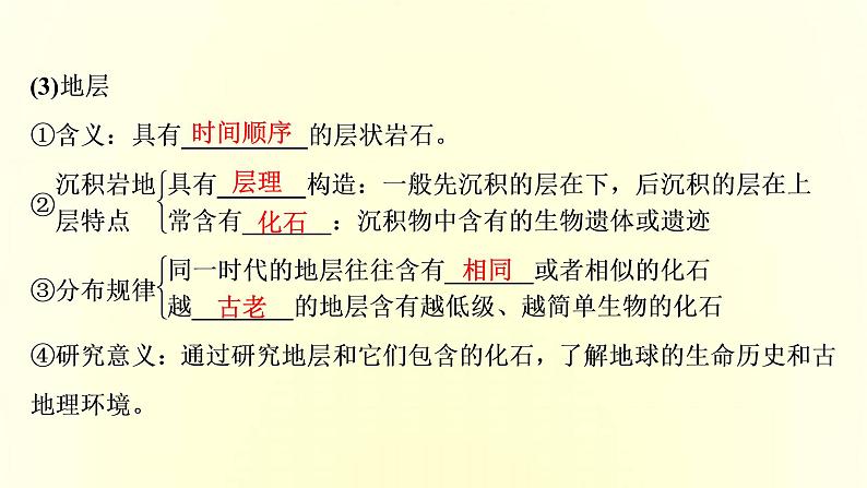 新人教版高考地理一轮复习第一章宇宙中的地球第4讲地球的历史和地球的圈层结构课件06