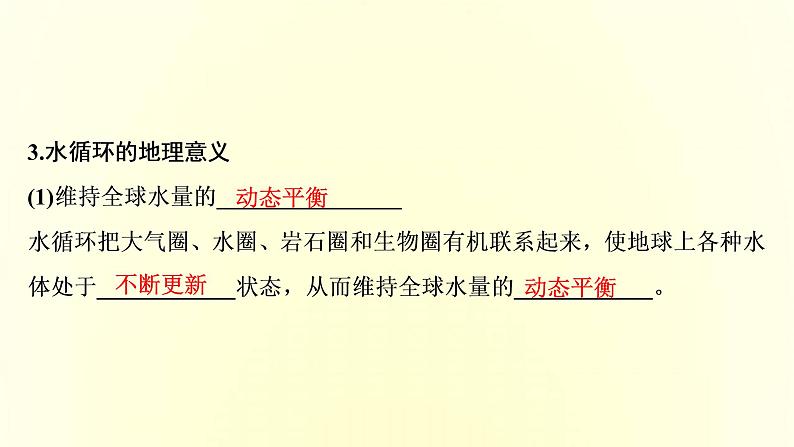 新人教版高考地理一轮复习第三章地球上的水第7讲水循环和海水的运动课件第8页