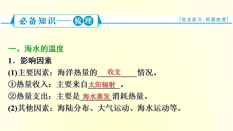 新人教版高考地理一轮复习第三章地球上的水第8讲海水的性质课件第5页