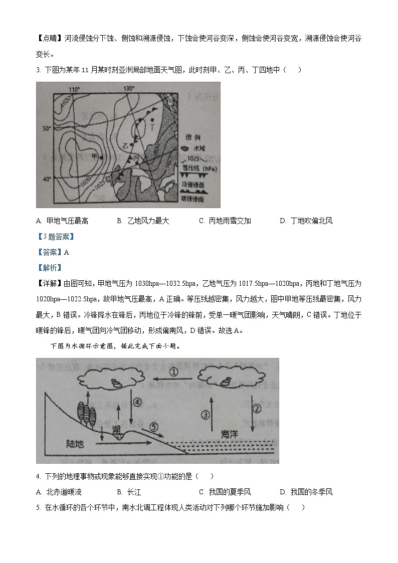 精品解析：2022届天津市红桥区高考一模地理试题（解析版）第2页
