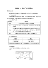 2022年高考地理二轮复习 专题8 微专题14　地区产业结构变化