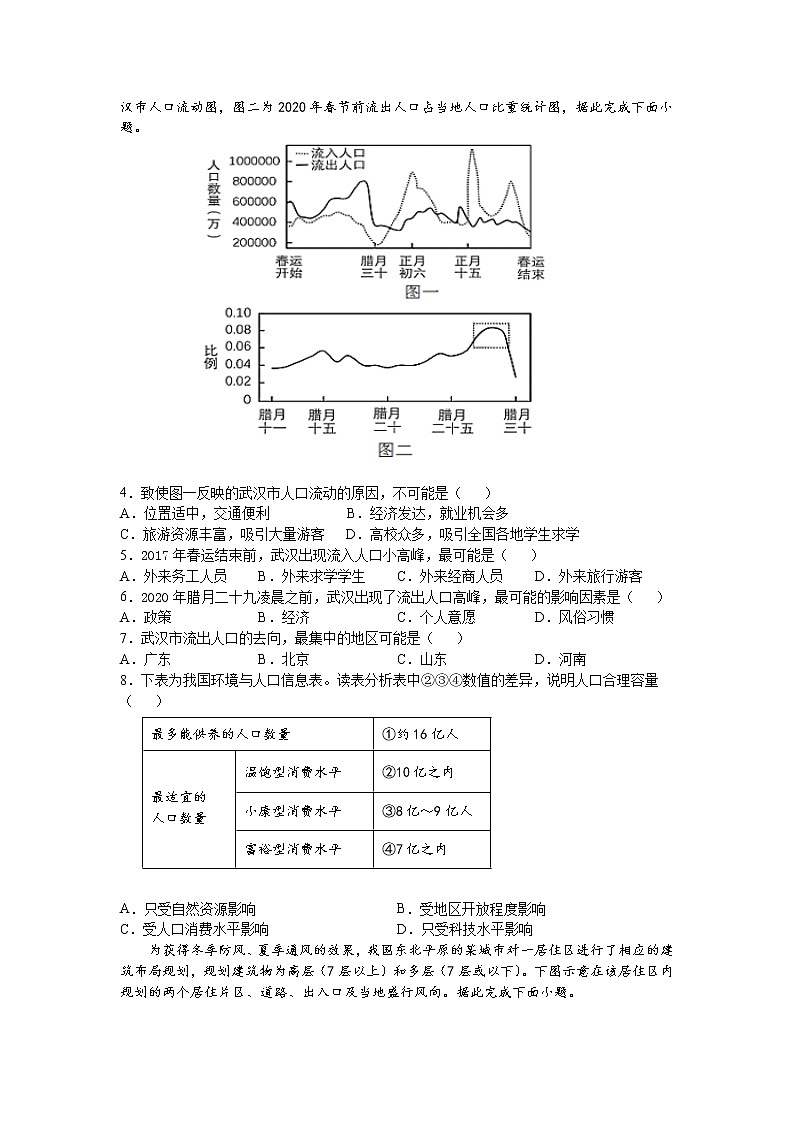 2021开封铁路中学高一下学期期中考试地理试卷含答案02