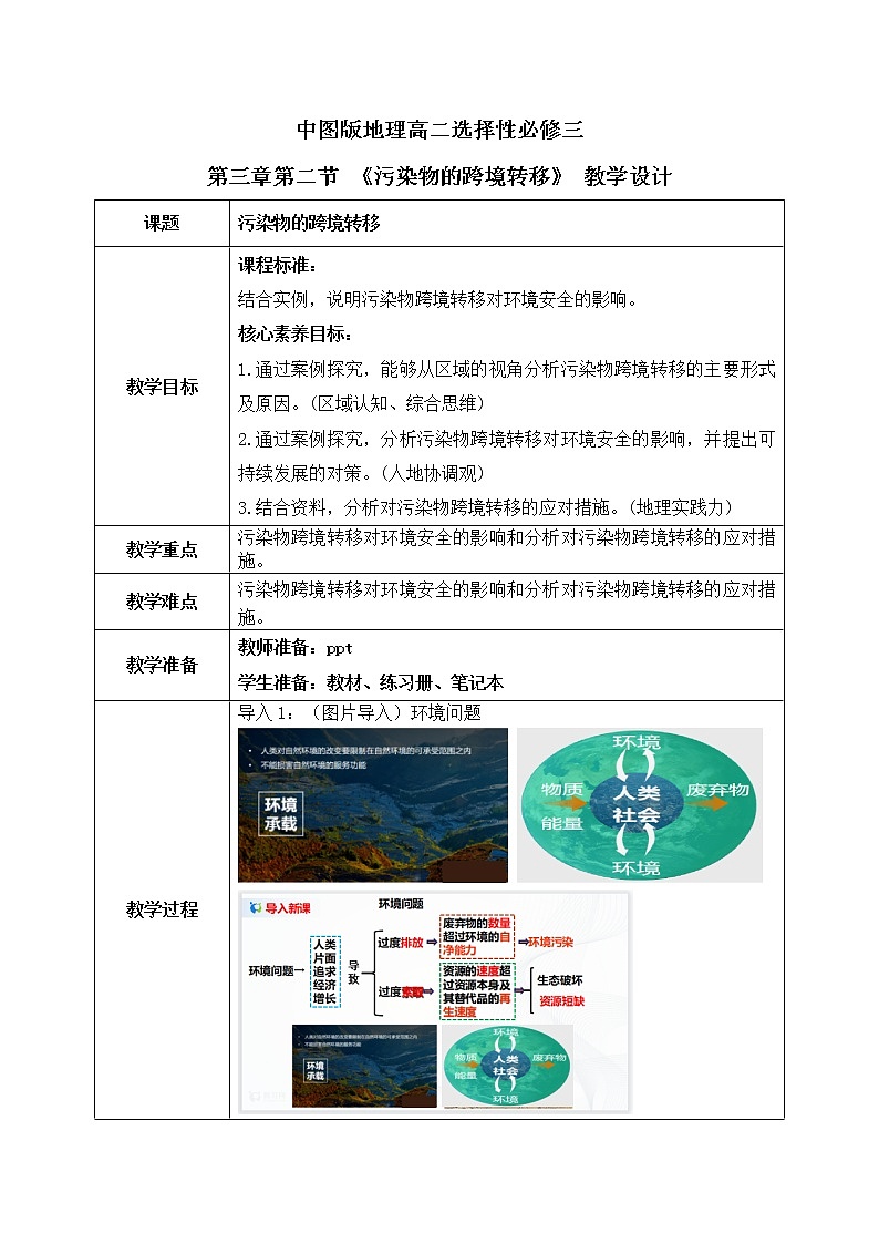 3.2《污染物的跨境转移》课件PPT+教案01