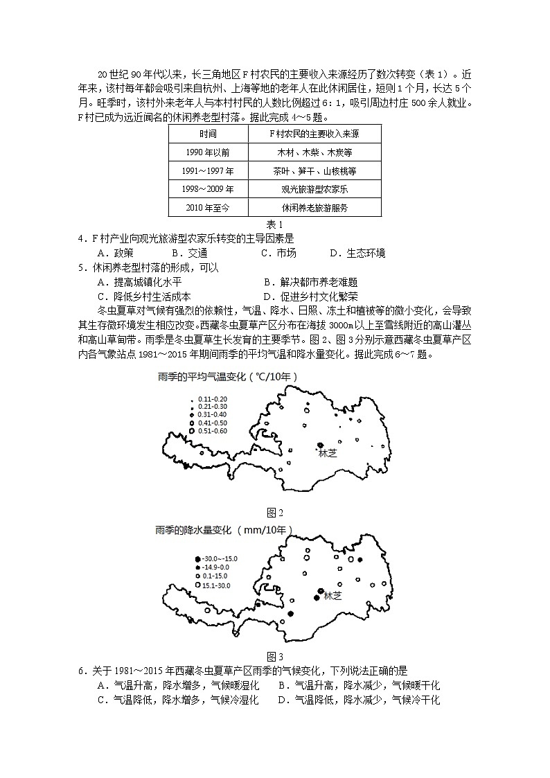 湖北省黄冈中学2022届高三第二次模拟考试地理试题（修订5.6）02