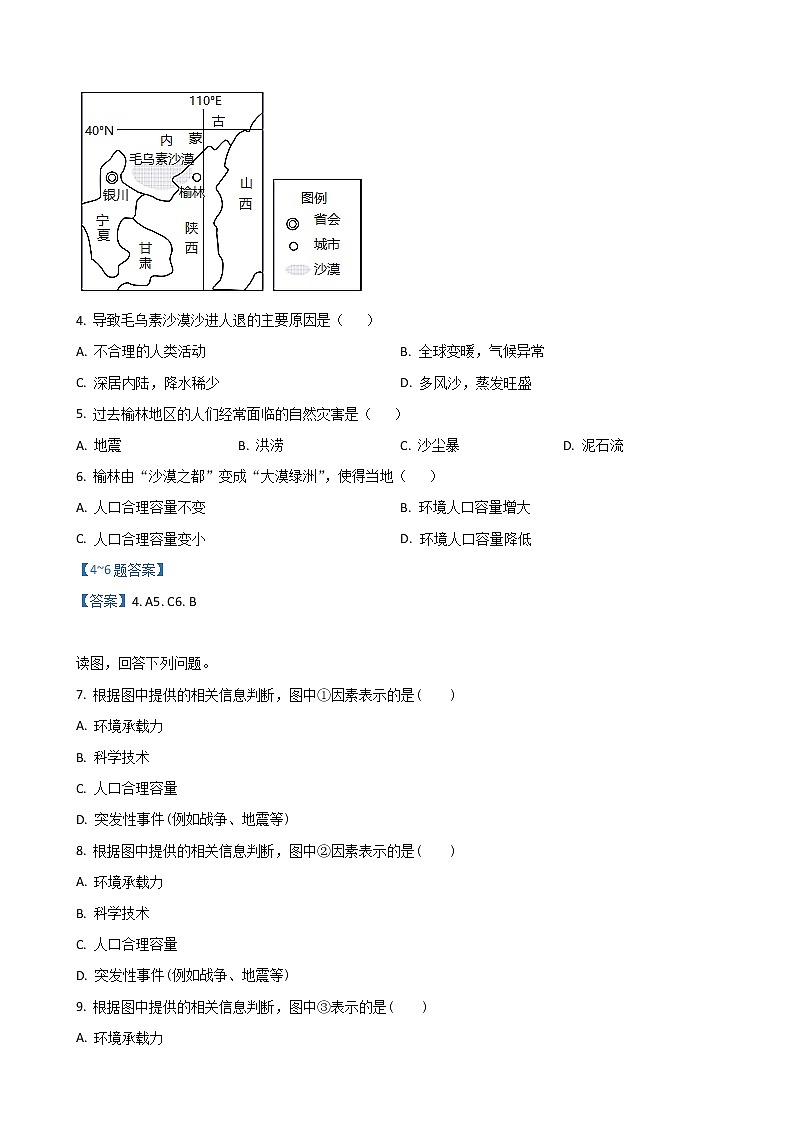 2021-2022学年江苏省金湖中学、洪泽中学、盐城中学等六校高一下学期期中大联考试题地理试题含答案02